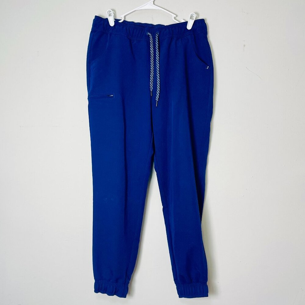 Jaanuu Jogger Scrub Pants‎ Women's Medium Blue Drawstring Pockets Nurse Hospital